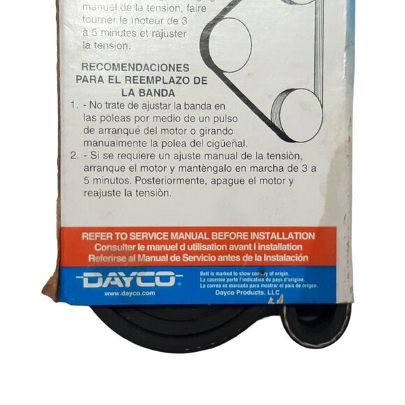 Dayco Automotive Belt Poly Rib Serpentine 5060905‎ 6PK2300 New - Picture 8 of 8